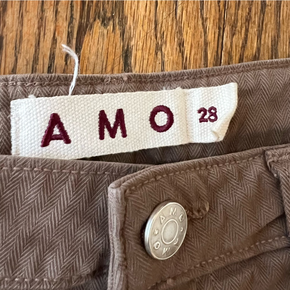 AMO sheryl trouser in coffee size 28 brown front pleats - Picture 8 of 12